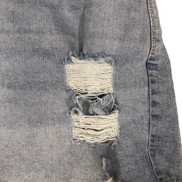 Denizen by Levi’s High-Rise Distressed Destroyed Shorts, Cutoffs, Light Wash 12 - Picture 5 of 8